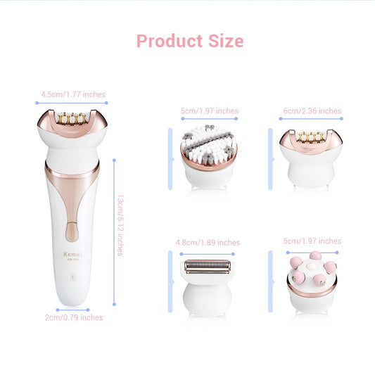 Set Épilateur et Rasoir Rechargeable 4-en-1
