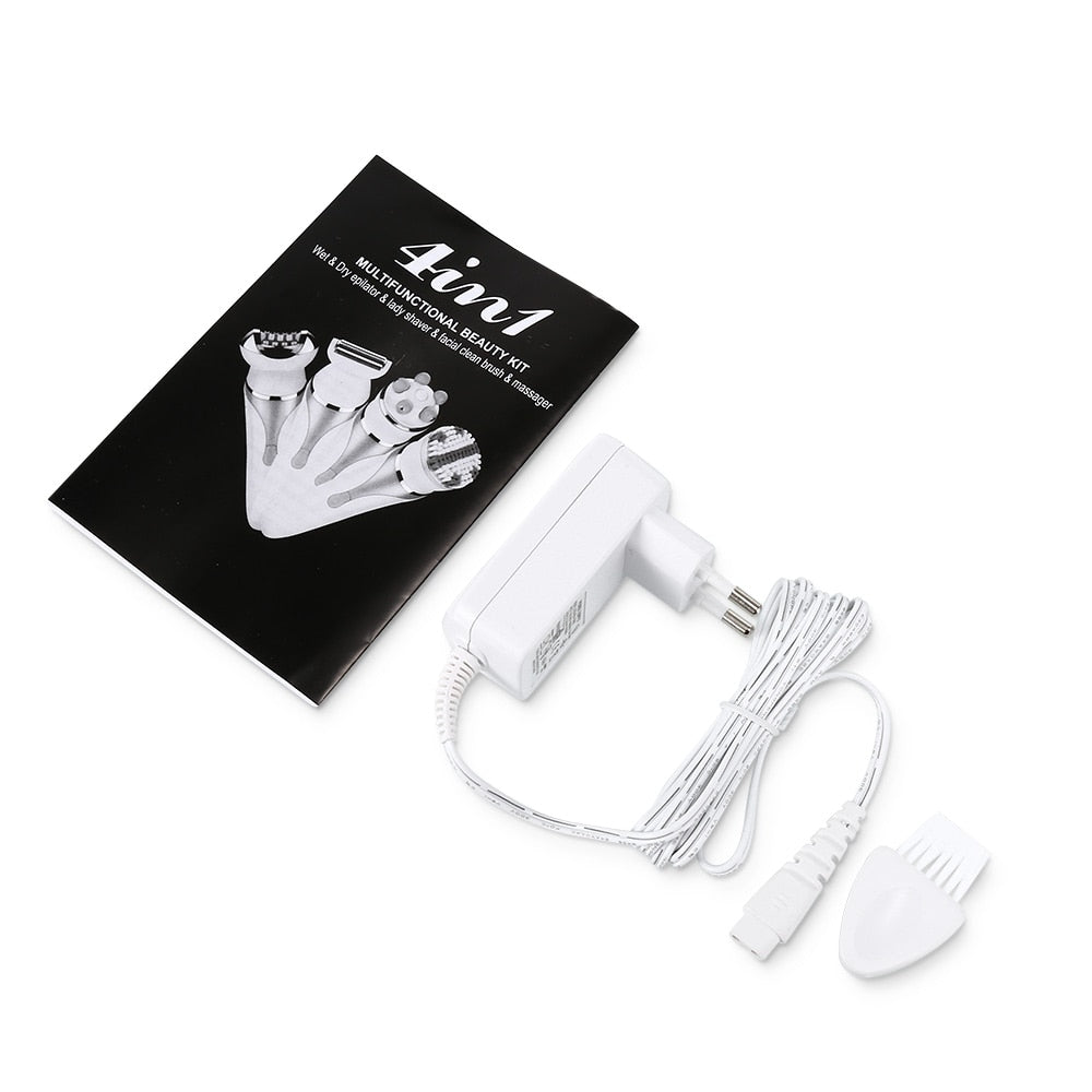 Set Épilateur et Rasoir Rechargeable 4-en-1